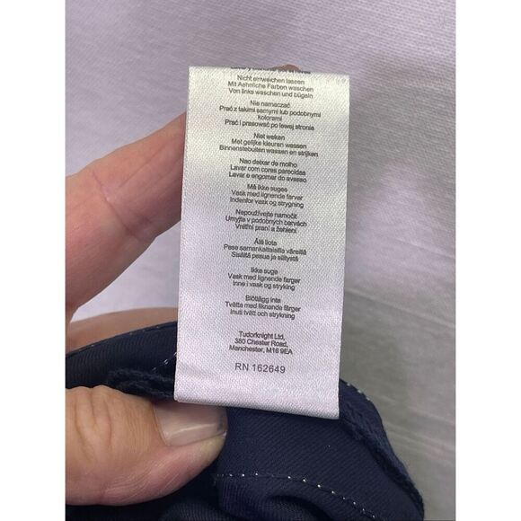 4th & Reckless Side Stripe Wide Leg Tailored Tammy Trouser Pants Navy Blue XL - Picture 9 of 10